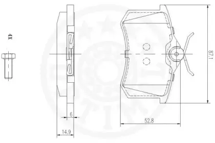 Комплект тормозных колодок, дисковый тормоз OPTIMAL купить