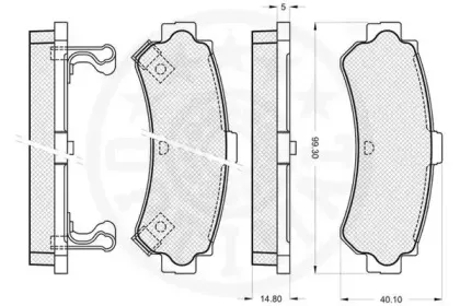 Комплект тормозных колодок, дисковый тормоз OPTIMAL купить