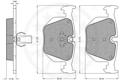 Комплект тормозных колодок, дисковый тормоз OPTIMAL купить