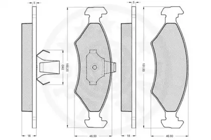 Комплект тормозных колодок, дисковый тормоз OPTIMAL купить