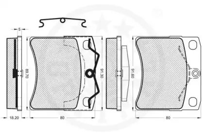 Комплект тормозных колодок, дисковый тормоз OPTIMAL купить
