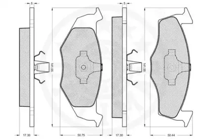 Комплект тормозных колодок, дисковый тормоз OPTIMAL купить