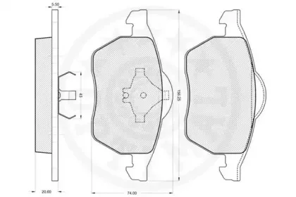 Комплект тормозных колодок, дисковый тормоз OPTIMAL купить