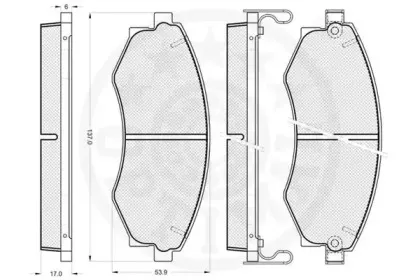 Комплект тормозных колодок, дисковый тормоз OPTIMAL купить