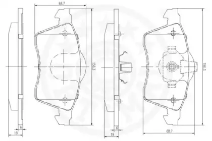 Комплект тормозных колодок, дисковый тормоз OPTIMAL купить