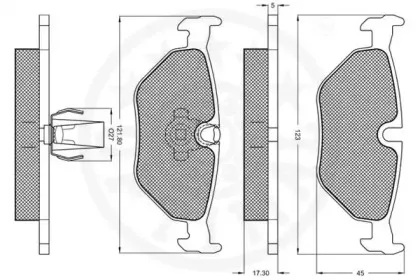 Комплект тормозных колодок, дисковый тормоз OPTIMAL купить