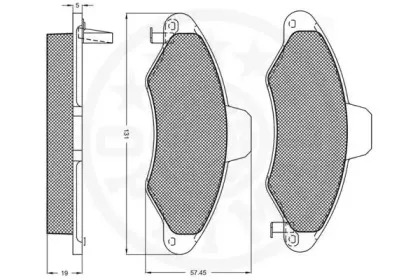 Комплект тормозных колодок, дисковый тормоз OPTIMAL купить