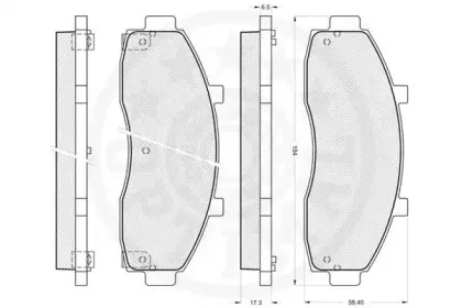 Комплект тормозных колодок, дисковый тормоз OPTIMAL купить