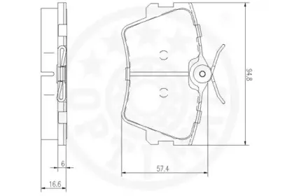 Комплект тормозных колодок, дисковый тормоз OPTIMAL купить