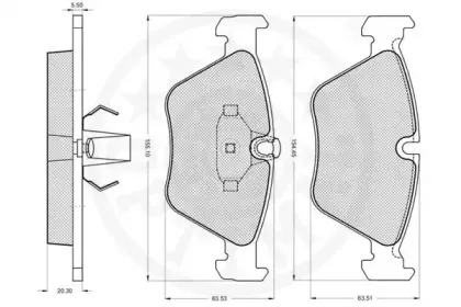 Комплект тормозных колодок, дисковый тормоз OPTIMAL купить