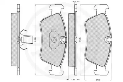 Комплект тормозных колодок, дисковый тормоз OPTIMAL купить