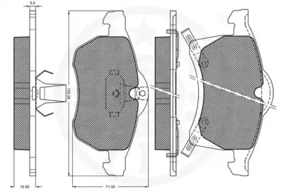 Комплект тормозных колодок, дисковый тормоз OPTIMAL купить