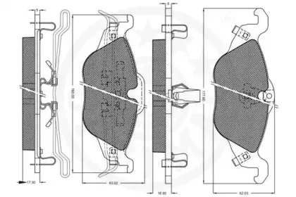 Комплект тормозных колодок, дисковый тормоз OPTIMAL купить