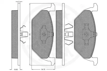 Комплект тормозных колодок, дисковый тормоз OPTIMAL купить