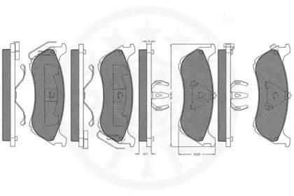 Комплект тормозных колодок, дисковый тормоз OPTIMAL купить