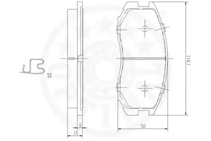 Комплект тормозных колодок, дисковый тормоз OPTIMAL купить