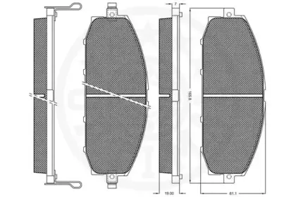 Комплект тормозных колодок, дисковый тормоз OPTIMAL купить