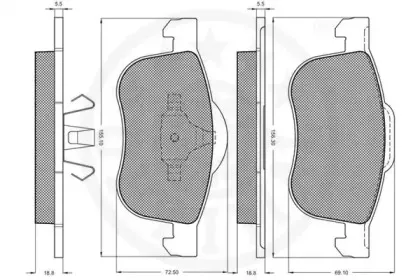 Комплект тормозных колодок, дисковый тормоз OPTIMAL купить