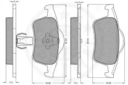 Комплект тормозных колодок, дисковый тормоз OPTIMAL купить