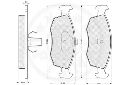 Комплект тормозных колодок, дисковый тормоз OPTIMAL купить