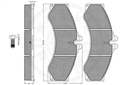 Комплект тормозных колодок, дисковый тормоз OPTIMAL купить