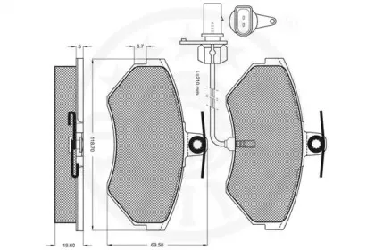 Комплект тормозных колодок, дисковый тормоз OPTIMAL купить