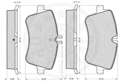 Комплект тормозных колодок, дисковый тормоз OPTIMAL купить