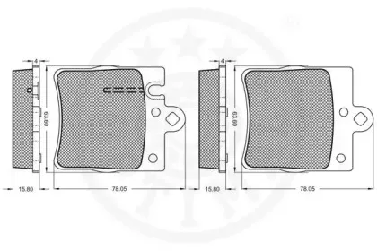 Комплект тормозных колодок, дисковый тормоз OPTIMAL купить