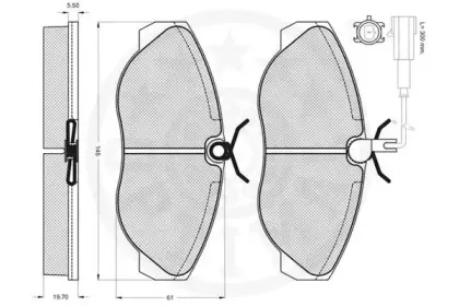 Комплект тормозных колодок, дисковый тормоз OPTIMAL купить