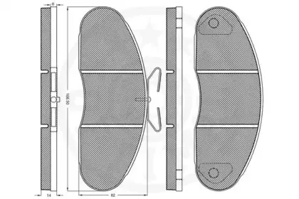 Комплект тормозных колодок, дисковый тормоз OPTIMAL купить