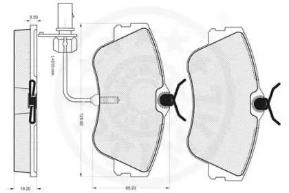 Комплект тормозных колодок, дисковый тормоз OPTIMAL купить