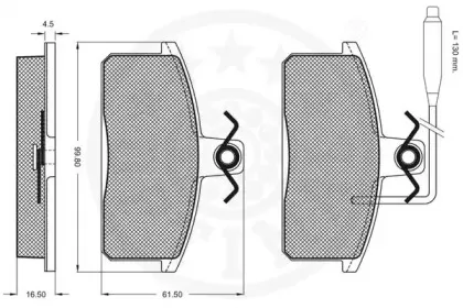 Комплект тормозных колодок, дисковый тормоз OPTIMAL купить