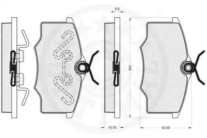 Комплект тормозных колодок, дисковый тормоз OPTIMAL купить