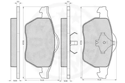 Комплект тормозных колодок, дисковый тормоз OPTIMAL купить