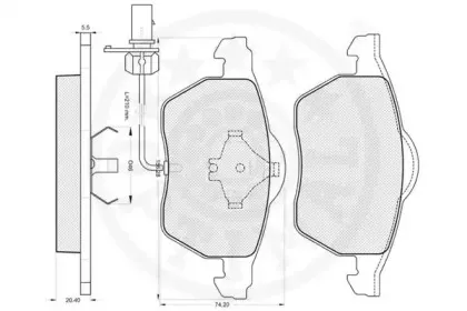 Комплект тормозных колодок, дисковый тормоз OPTIMAL купить