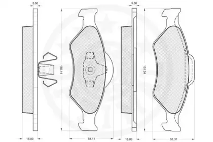 Комплект тормозных колодок, дисковый тормоз OPTIMAL купить