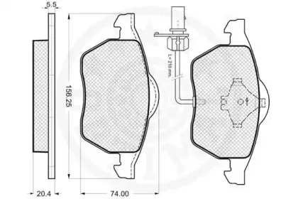 Комплект тормозных колодок, дисковый тормоз OPTIMAL купить