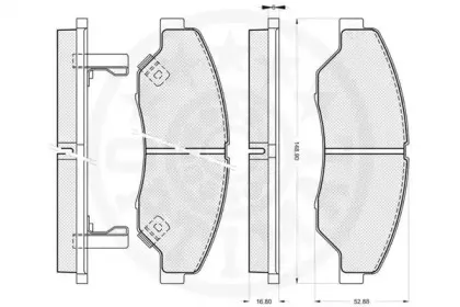 Комплект тормозных колодок, дисковый тормоз OPTIMAL купить