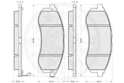 Комплект тормозных колодок, дисковый тормоз OPTIMAL купить