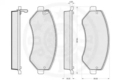 Комплект тормозных колодок, дисковый тормоз OPTIMAL купить