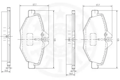 Комплект тормозных колодок, дисковый тормоз OPTIMAL купить