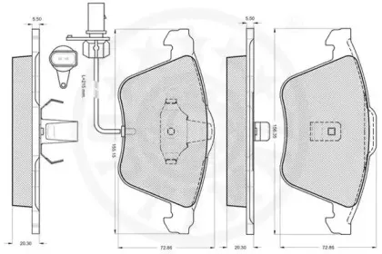 Комплект тормозных колодок, дисковый тормоз OPTIMAL купить