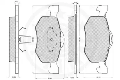 Комплект тормозных колодок, дисковый тормоз OPTIMAL купить