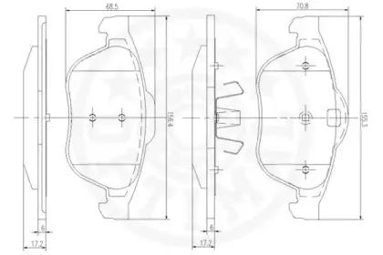 Комплект тормозных колодок, дисковый тормоз OPTIMAL купить