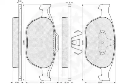 Комплект тормозных колодок, дисковый тормоз OPTIMAL купить