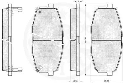 Комплект тормозных колодок, дисковый тормоз OPTIMAL купить