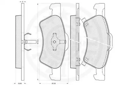 Комплект тормозных колодок, дисковый тормоз OPTIMAL купить