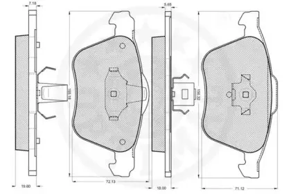 Комплект тормозных колодок, дисковый тормоз OPTIMAL купить