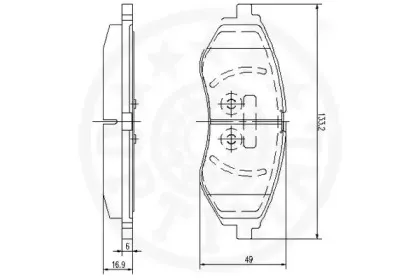 Комплект тормозных колодок, дисковый тормоз OPTIMAL купить