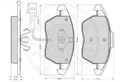 Комплект тормозных колодок, дисковый тормоз OPTIMAL купить